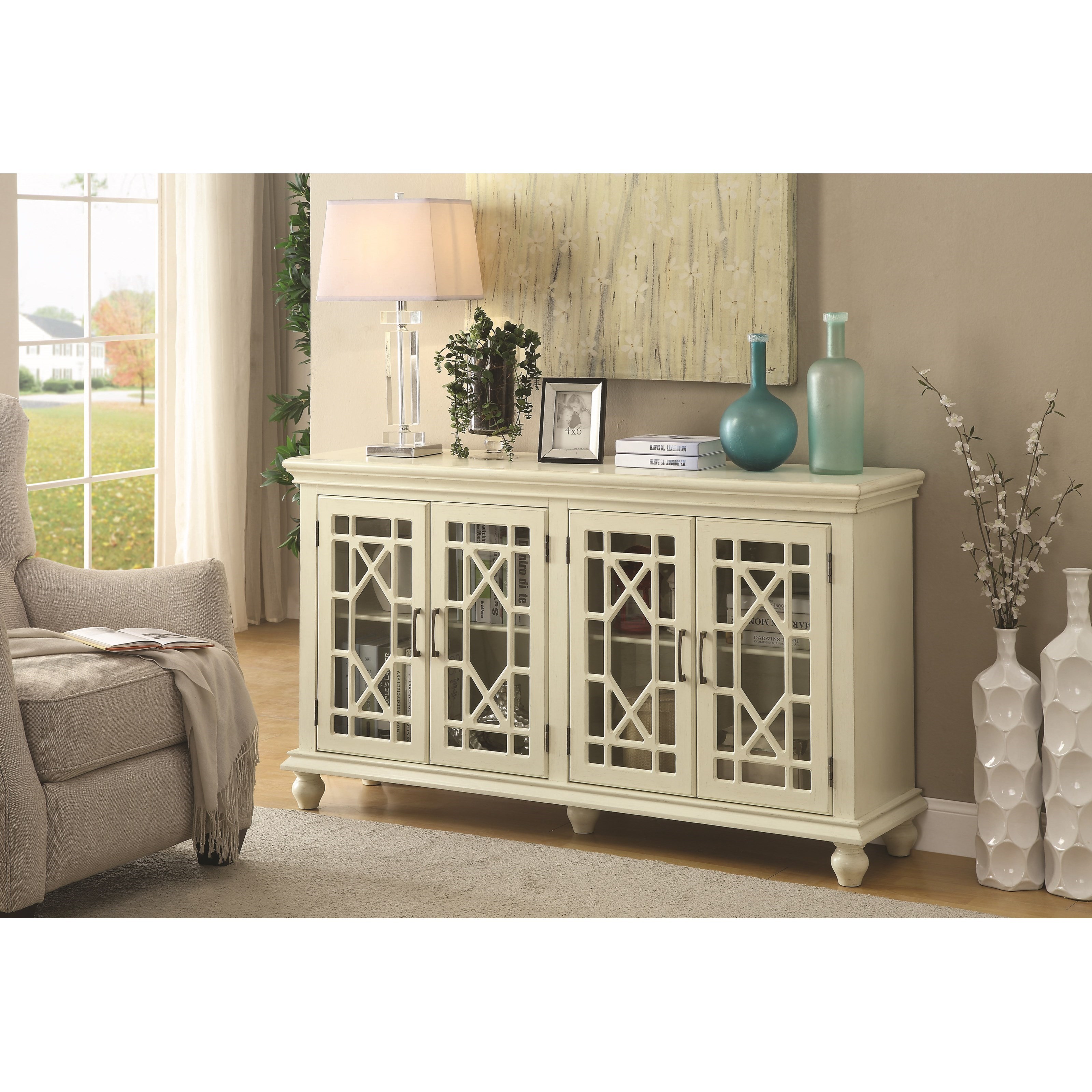 Coaster Accent Accent with Lattice Doors Value City Furniture Accent Chests